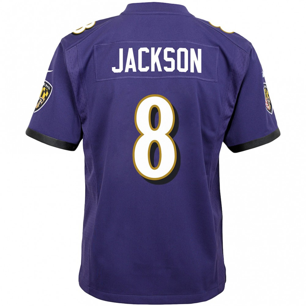 Lamar Jackson Baltimore Ravens Nike Youth Game Jersey - Purple-GridironStore